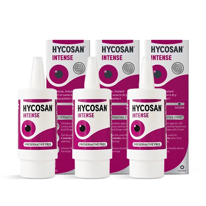 Hycosan Intense Preservative-Free Eye Drops Triple Pack Contact Lenses
