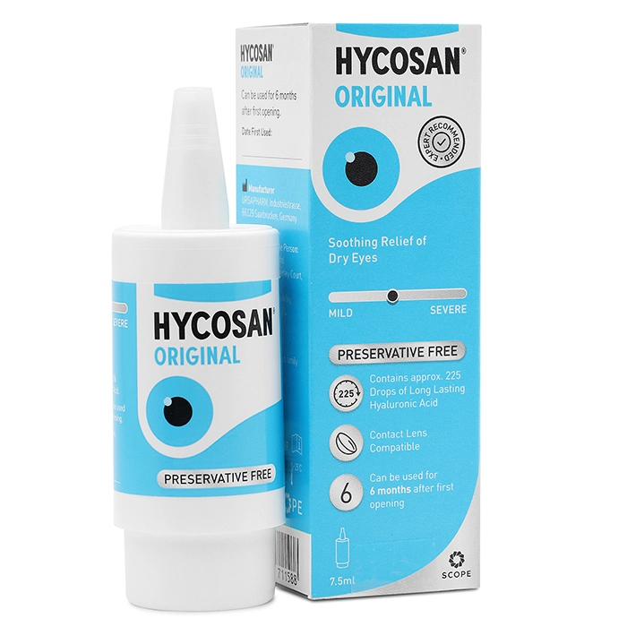 Hycosan Original Preservative-Free Eye Drops – 7.5ml Contact Lenses