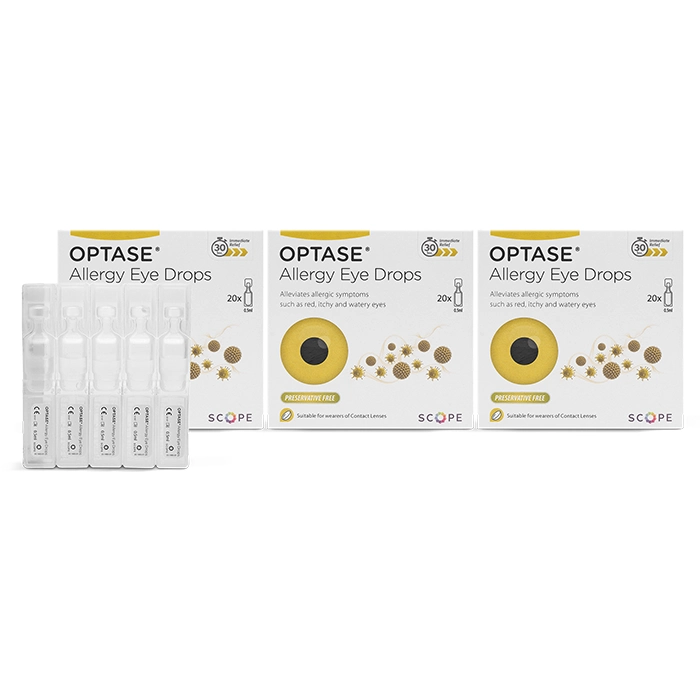 Optase Allergy Preservative-Free Eye Drops - 60 x 0.5ml Contact Lenses