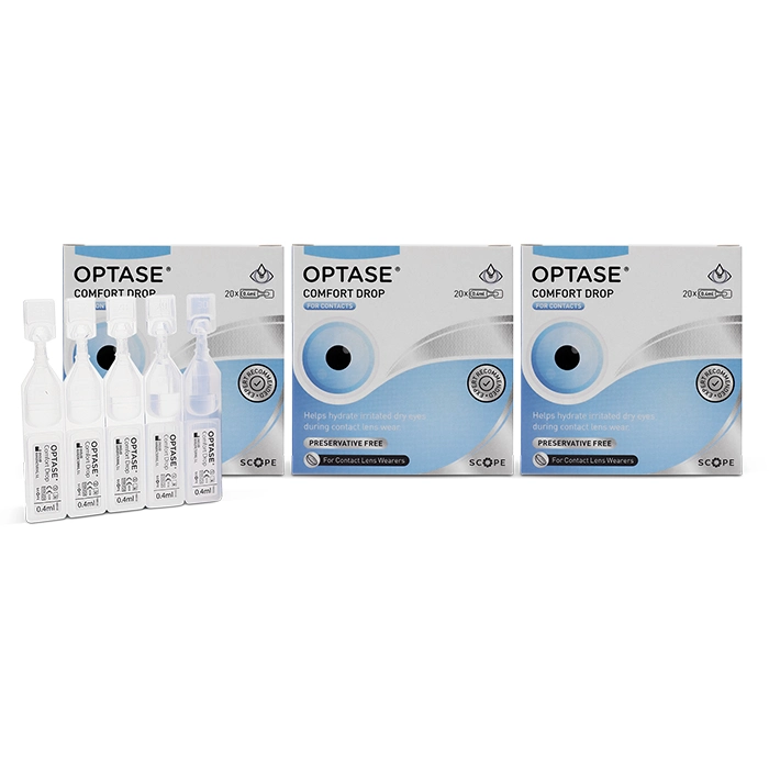 Optase Comfort Drop Preservative-Free Eye Drops - 60 Pack Contact Lenses