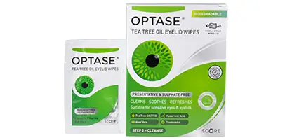 Optase Tea Tree Oil Lid Wipes 20 Pack