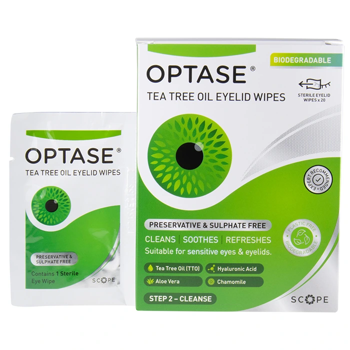 Optase Tea Tree Oil Lid Wipes 20 Pack Contact Lenses
