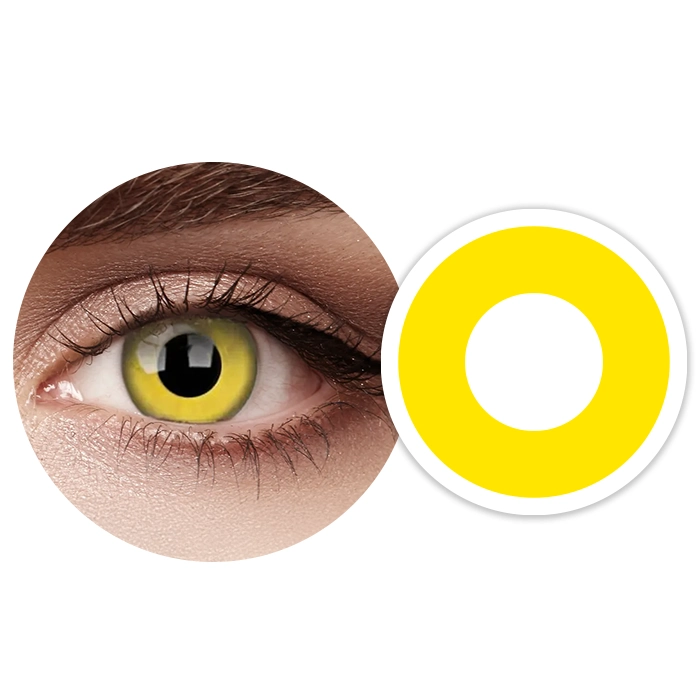 Yellow comfi Colors Crazy Monthly Contact Lenses