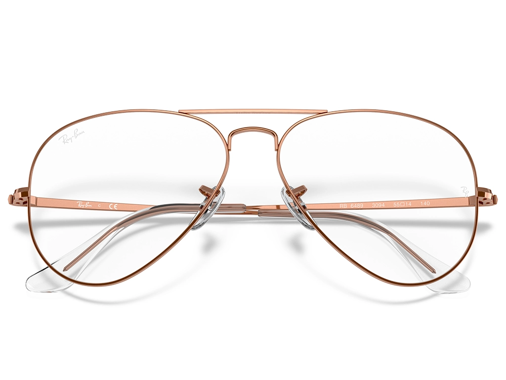 Ray-Ban Aviator 0RX6489 3094 Rose Gold 55