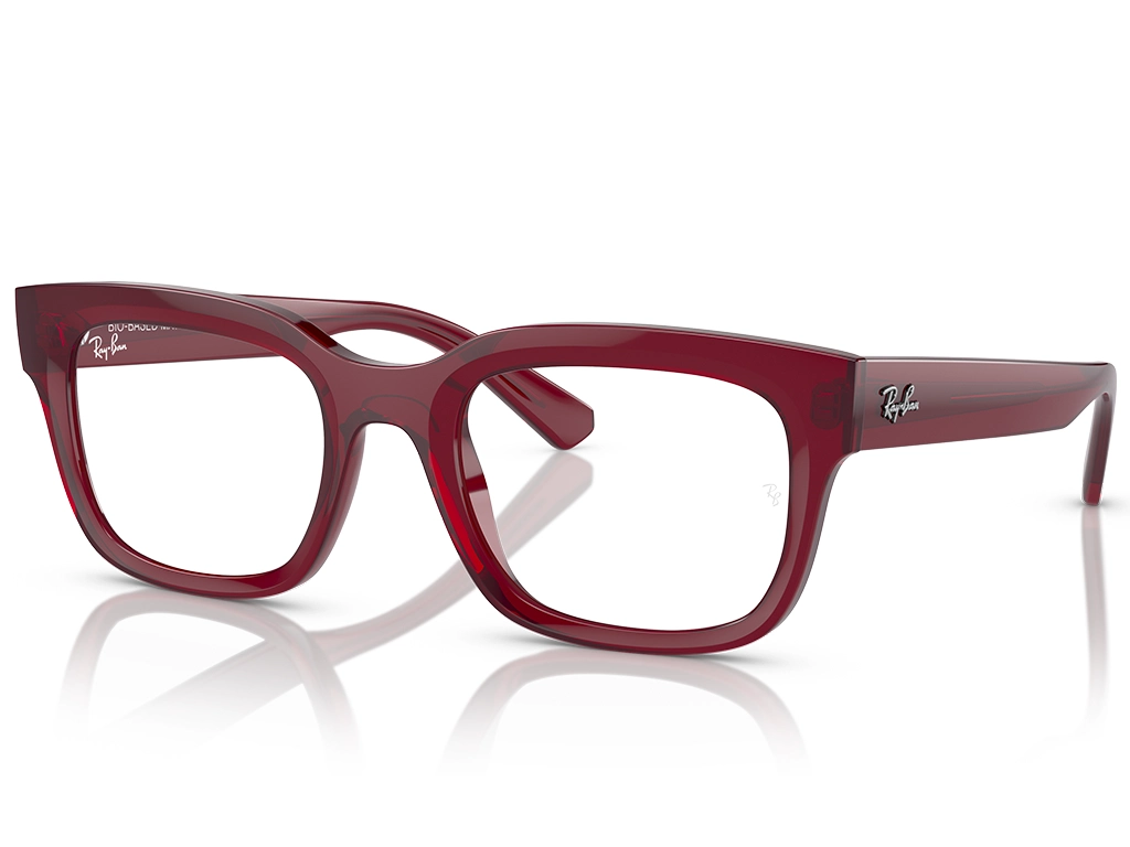 Ray-Ban Chad 0RX7217 8265 Transparent Red 52