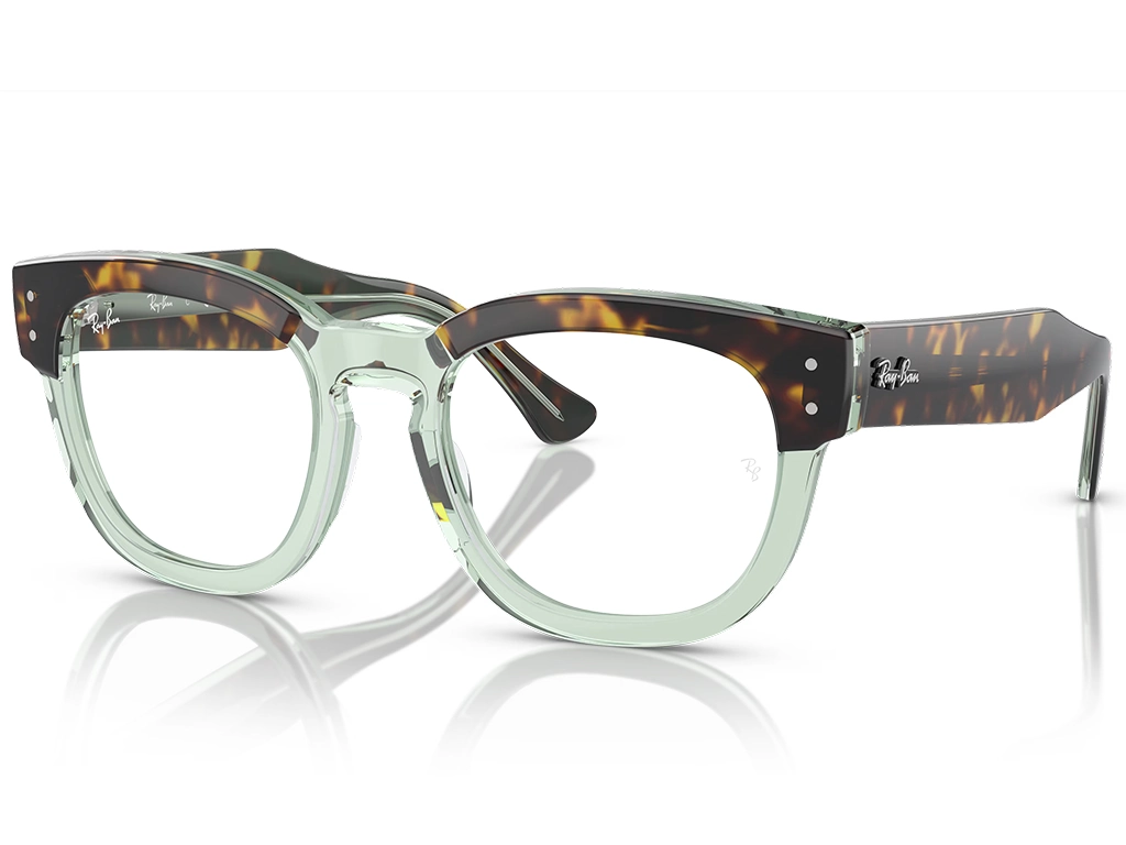 Ray-Ban Mega Hawkeye RX0298V 8249 50 Havana on Transparent Green