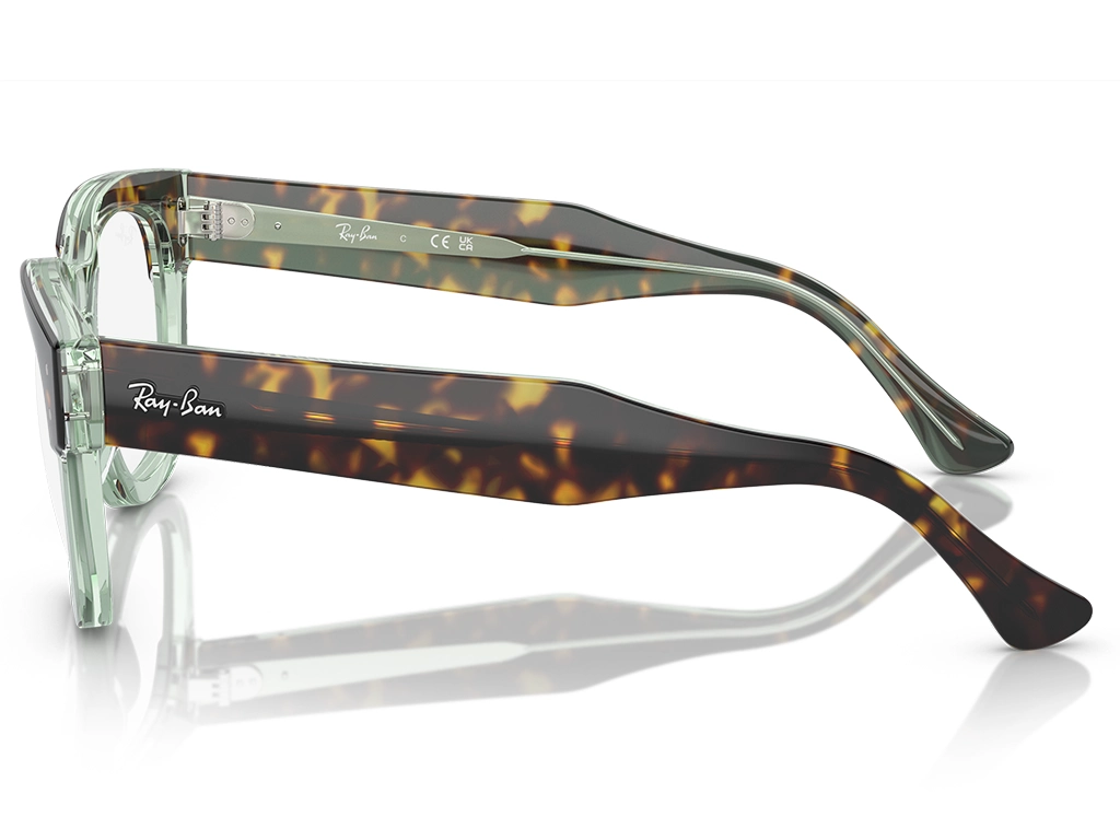 Ray-Ban Mega Hawkeye RX0298V 8249 50 Havana on Transparent Green