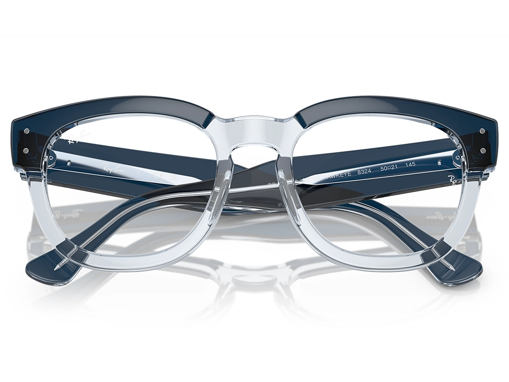 Ray-Ban Mega Hawkeye RX0298V 8324 50 Blue on Transparent Blue