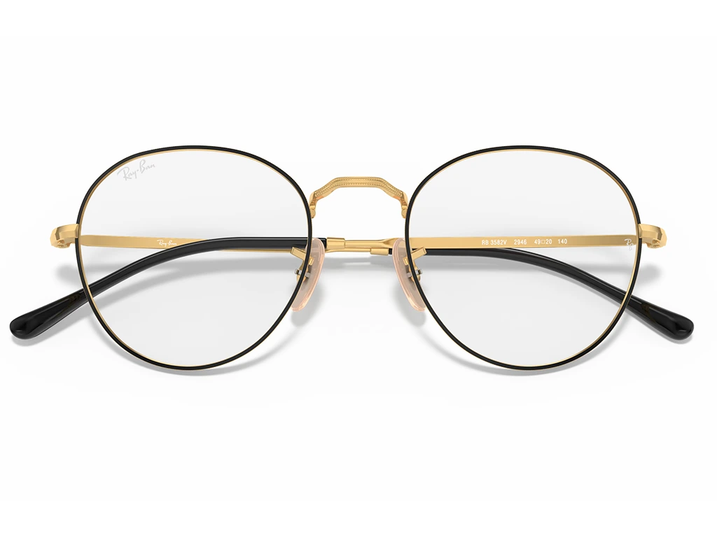 Ray-Ban RX3582V 2946 Black on Gold 49