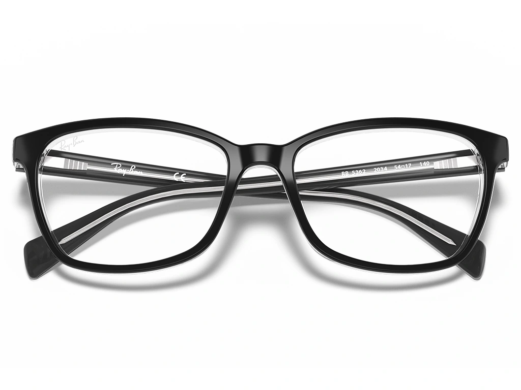 Ray-Ban RX5362 2034 Black on Transparent 52