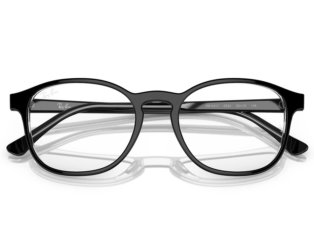 Ray-Ban RX5417 2034 Black on Transparent 52