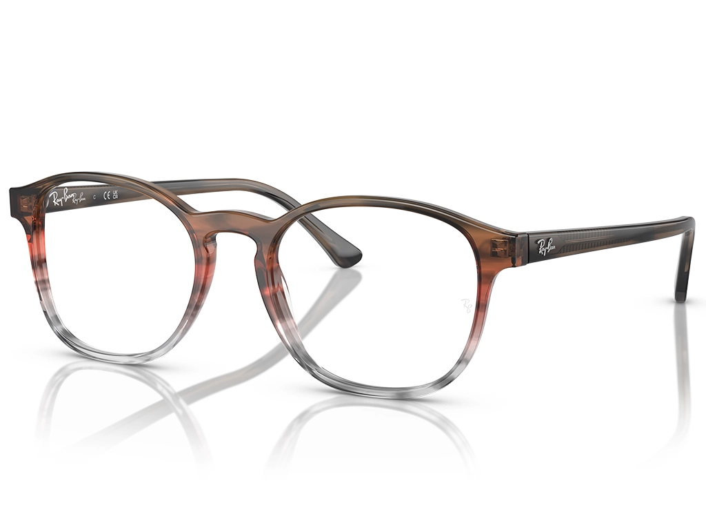 Ray-Ban RX5417 8251 50 Striped Brown and Red