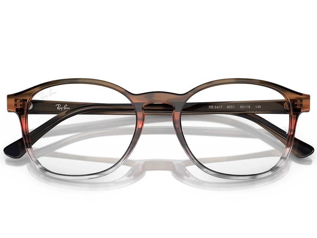Ray-Ban RX5417 8251 50 Striped Brown and Red