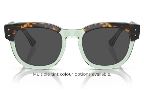 Mega Hawkeye RX0298V 8249 50 Havana on Transparent Green