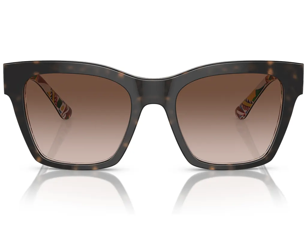 Dolce & Gabbana DG4384 321773 Havana on White Barrow 53 Gradient