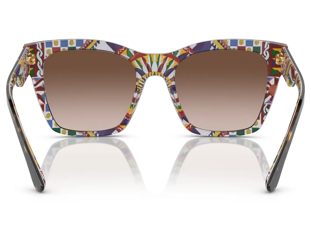 Dolce & Gabbana DG4384 321773 Havana on White Barrow 53 Gradient