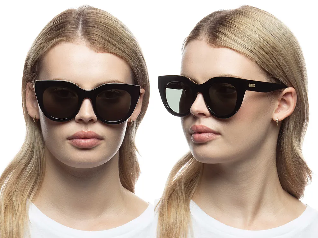 Le Specs Air Heart Black