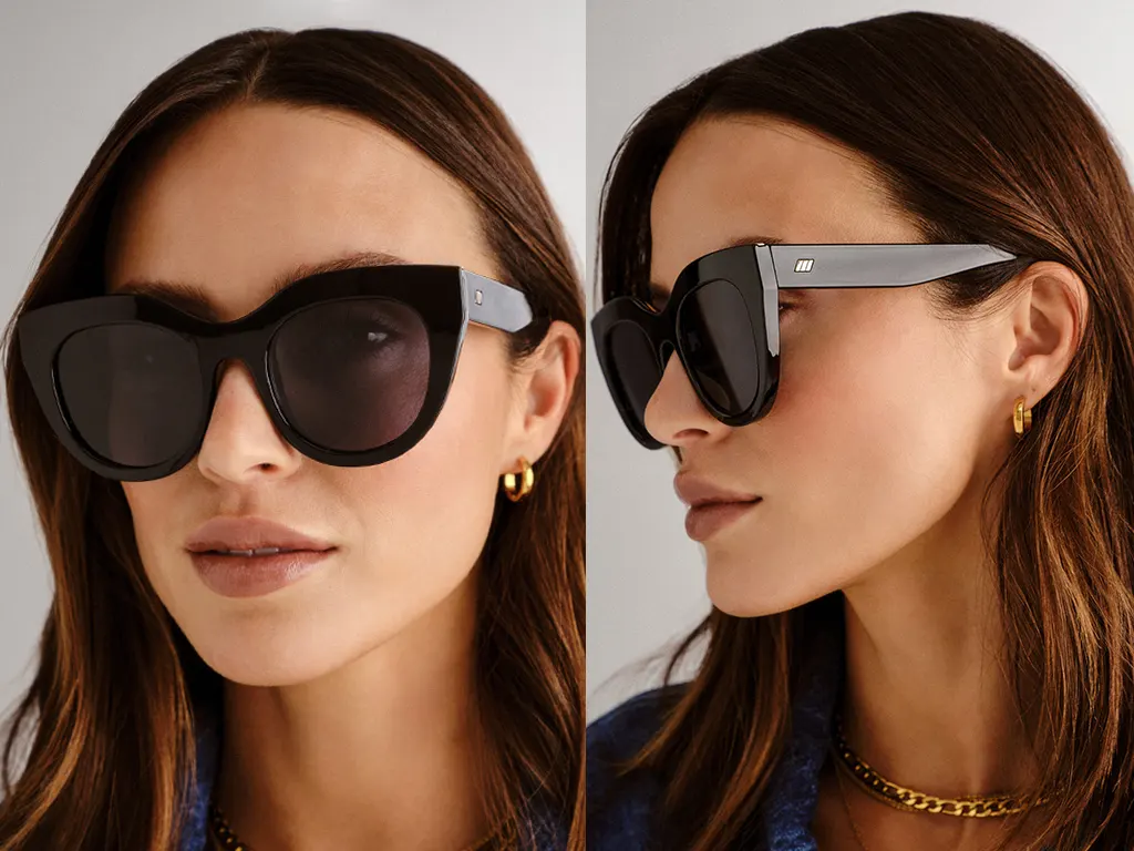 Le Specs Air Heart Black Polarised