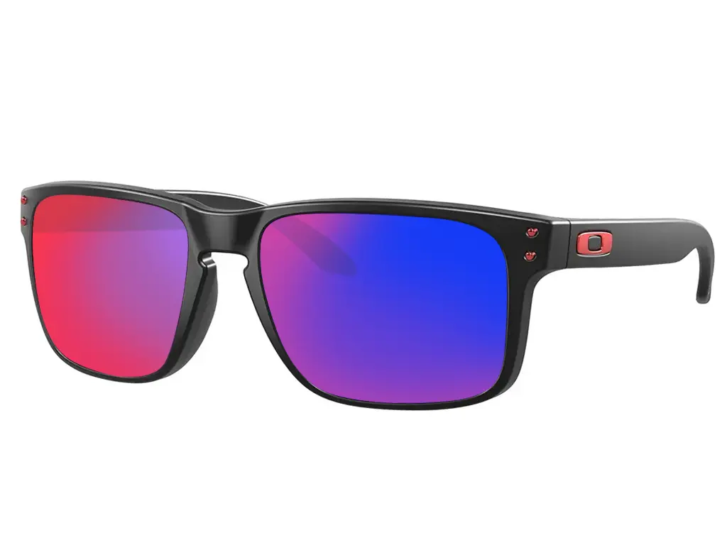 Oakley OO9102 Holbrook 910236 Matte Black Positive Red Iradium