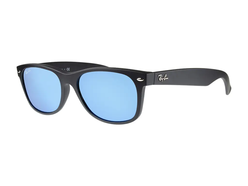 Ray-Ban RB2132 New Wayfarer Black Blue Flash 622/17 Large