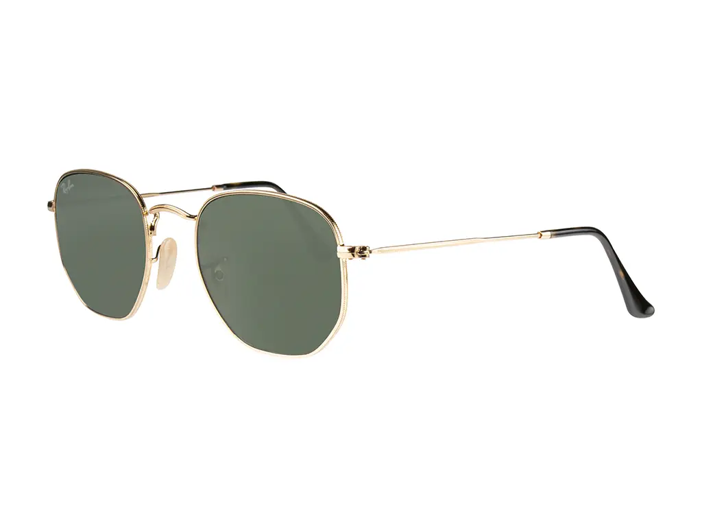 Ray-Ban RB3548N Hexagonal Gold Green 001