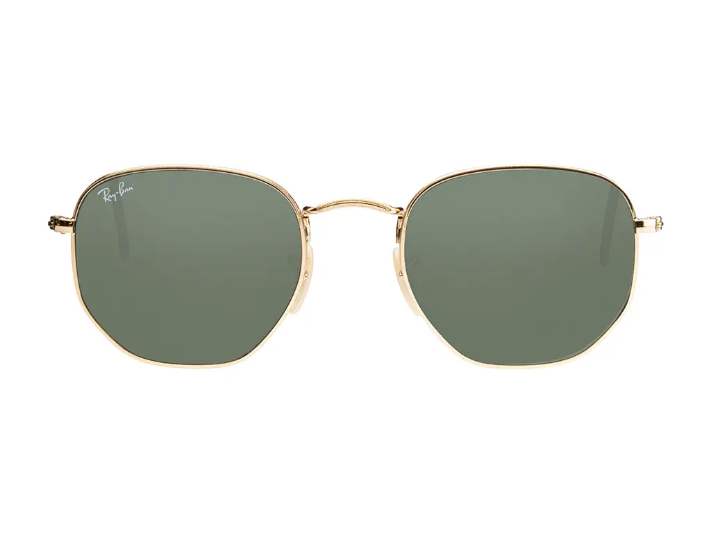 Ray-Ban RB3548N Hexagonal Gold Green 001