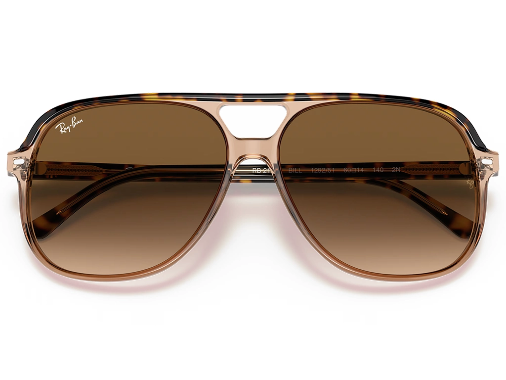 Ray-Ban Bill RB2198 129251 56 Havana on Transparent Brown Gradient