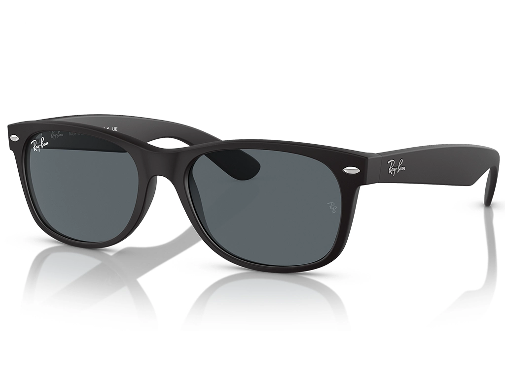 Ray-Ban New Wayfarer RB2132 622/R5 55 Matte Rubber Black