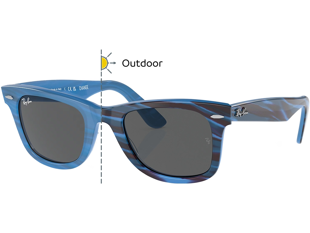 Ray-Ban Original Wayfarer Change RB2140 1409B1 50 Photo Striped Blue