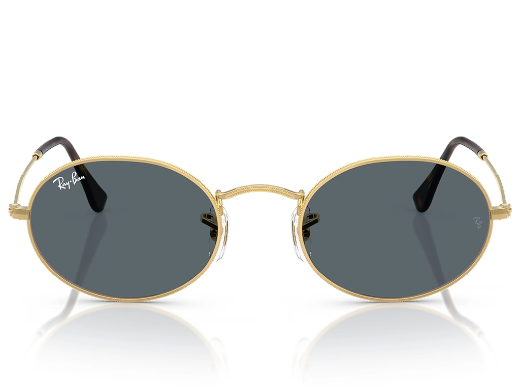 Ray-Ban Oval RB3547N 001/R5 51 Arista Gold/Blue