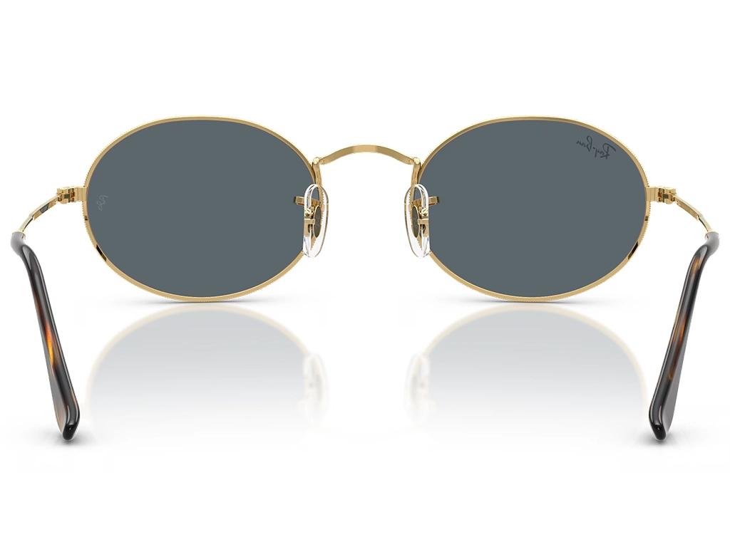 Ray-Ban Oval RB3547N 001/R5 51 Arista Gold/Blue