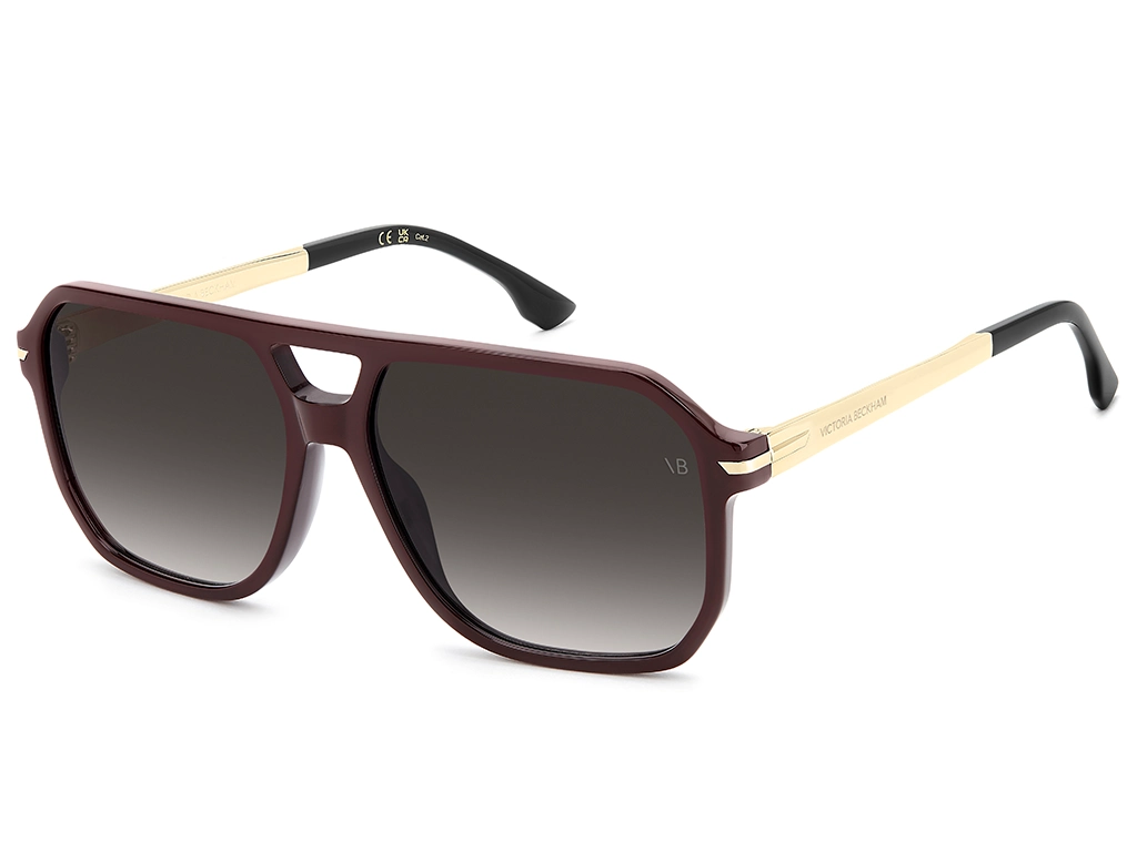 Victoria Beckham VB1002/S LHF Burgundy 59 Gradient