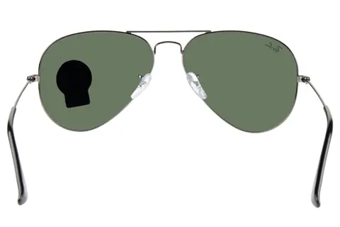 Ray-Ban RB3025 Aviator Gunmetal Green W0879