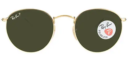  RB3447 Round Metal 001/58 Gold Polarised