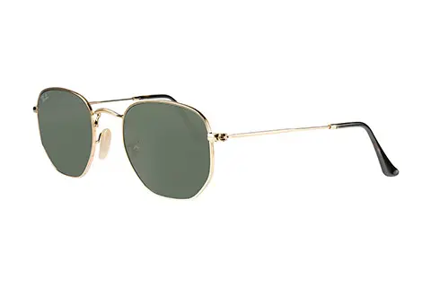 Ray-Ban RB3548N Hexagonal Gold Green 001