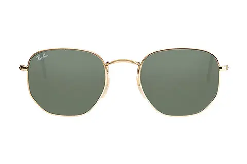 Ray-Ban RB3548N Hexagonal Gold Green 001