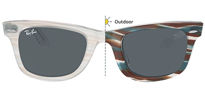 Original Wayfarer Change RB2140 1407R5 50 Photo Striped Light Blue