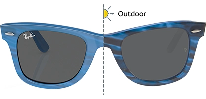 Original Wayfarer Change RB2140 1409B1 50 Photo Striped Blue