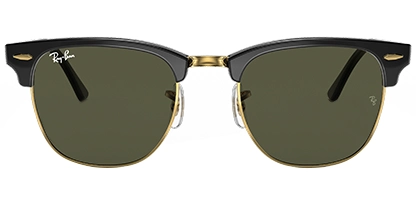 Clubmaster RB3016 W0365 49 Black on Gold